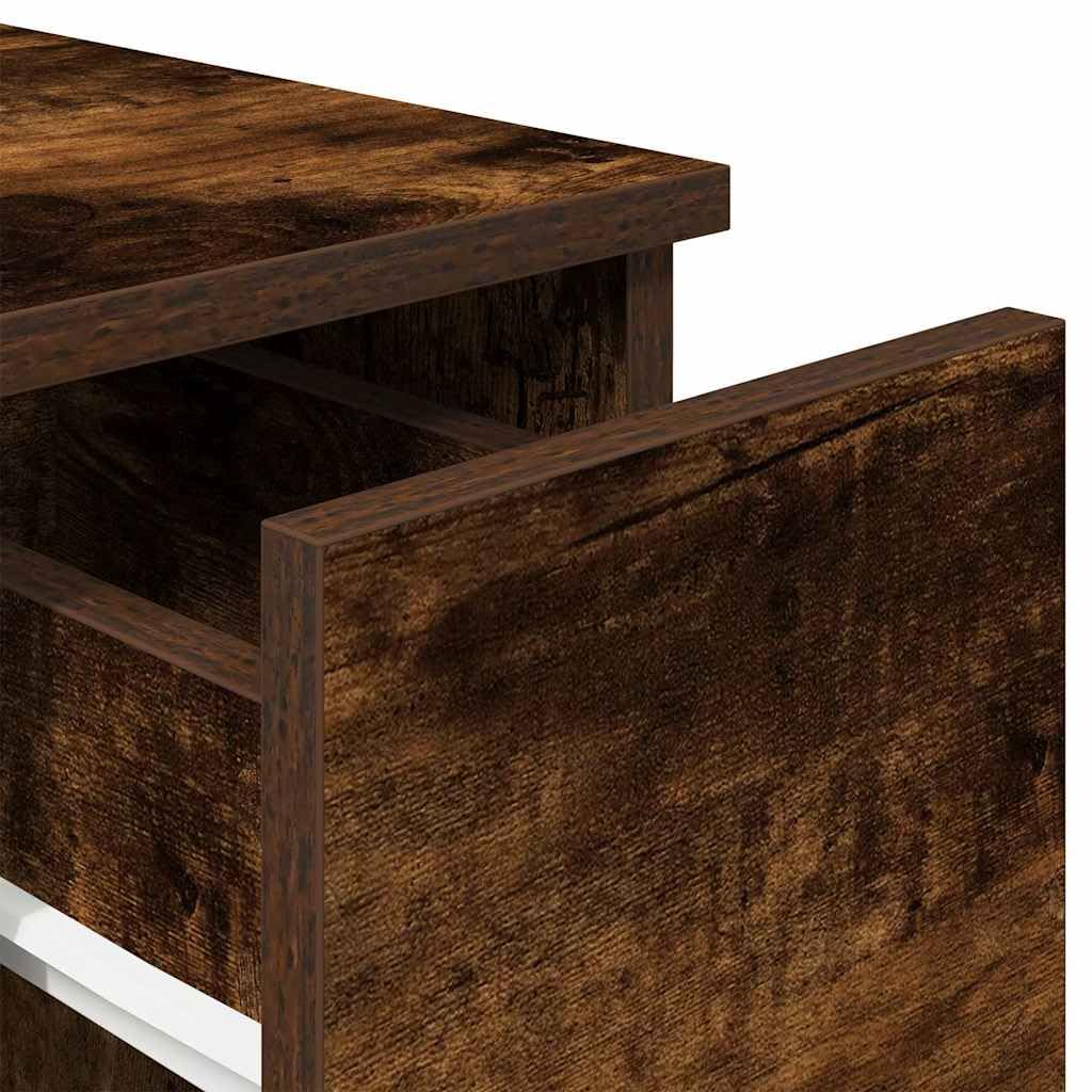 Nachttisch mit Schublade und Ablage aus robustem Holzwerkstoff, Stauraum für Bücher und mehr, pflegeleicht und feuchtigkeitsresistent, ideal fürs Schlafzimmer