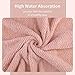Laojbaba Microfiber Hair Towel Quick Dry Hair Towel Hair Drying Towels Suitable for All Kinds of Hair Ultra Absorbent Long and Thick Hair 20X40inch Lotus Root Pink (1pcs)