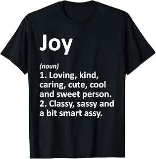 JOY Definition Personalized Name Funny Birthday Gift Idea T-Shirt