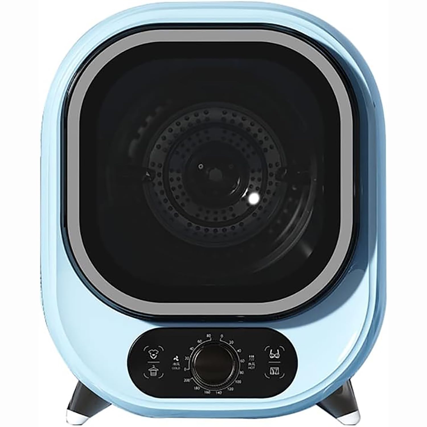 Secadora pequeña, Mini Secadora compacta de 450 W, con Panel de Control Inteligente, sonda controlada por Temperatura Dual, Volumen del Barril Interior 0,8 kg, para apartamento, hogar, Dormitorio