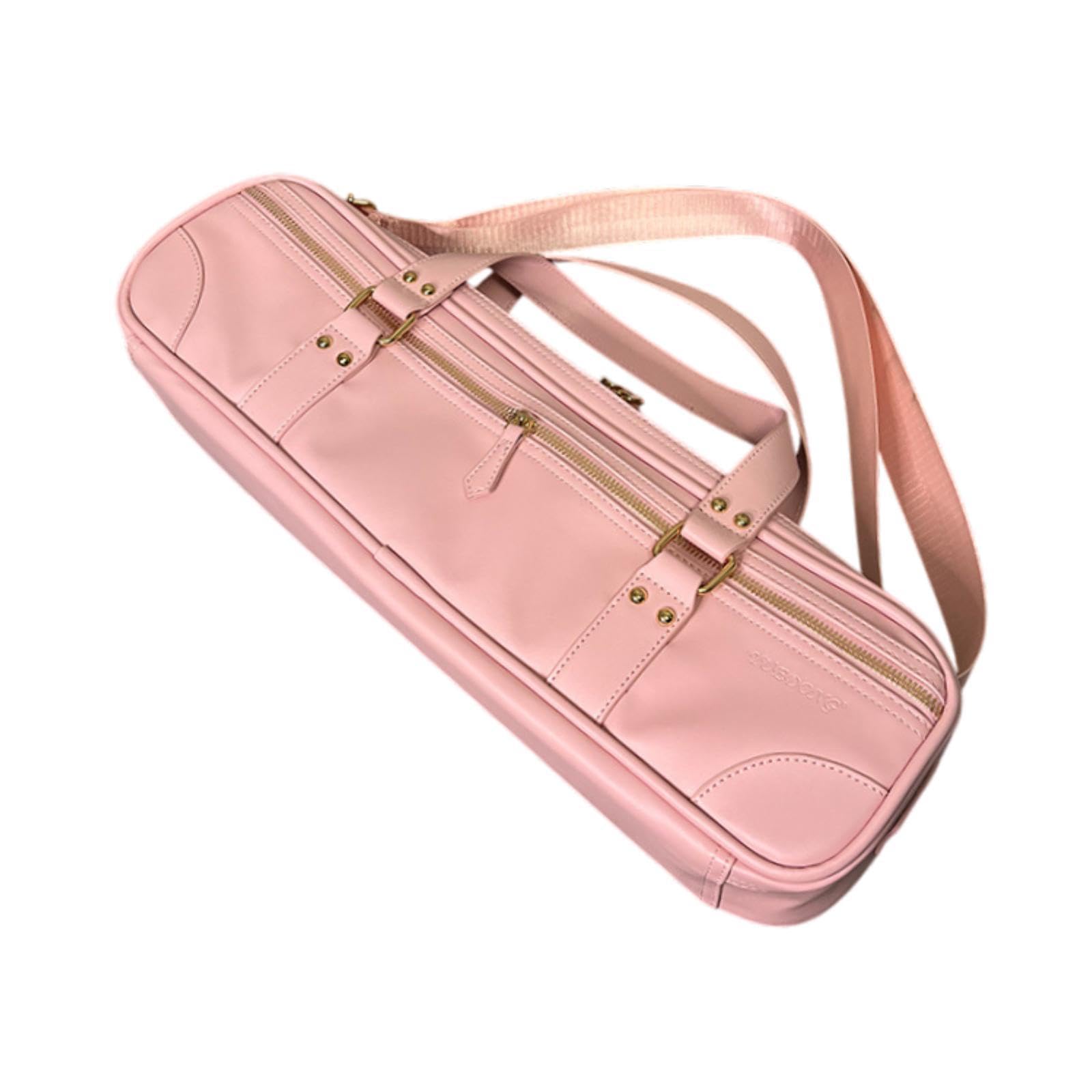 Garende Flute Storage Bag with Adjustable Strap and Pocket for Events, Pink
