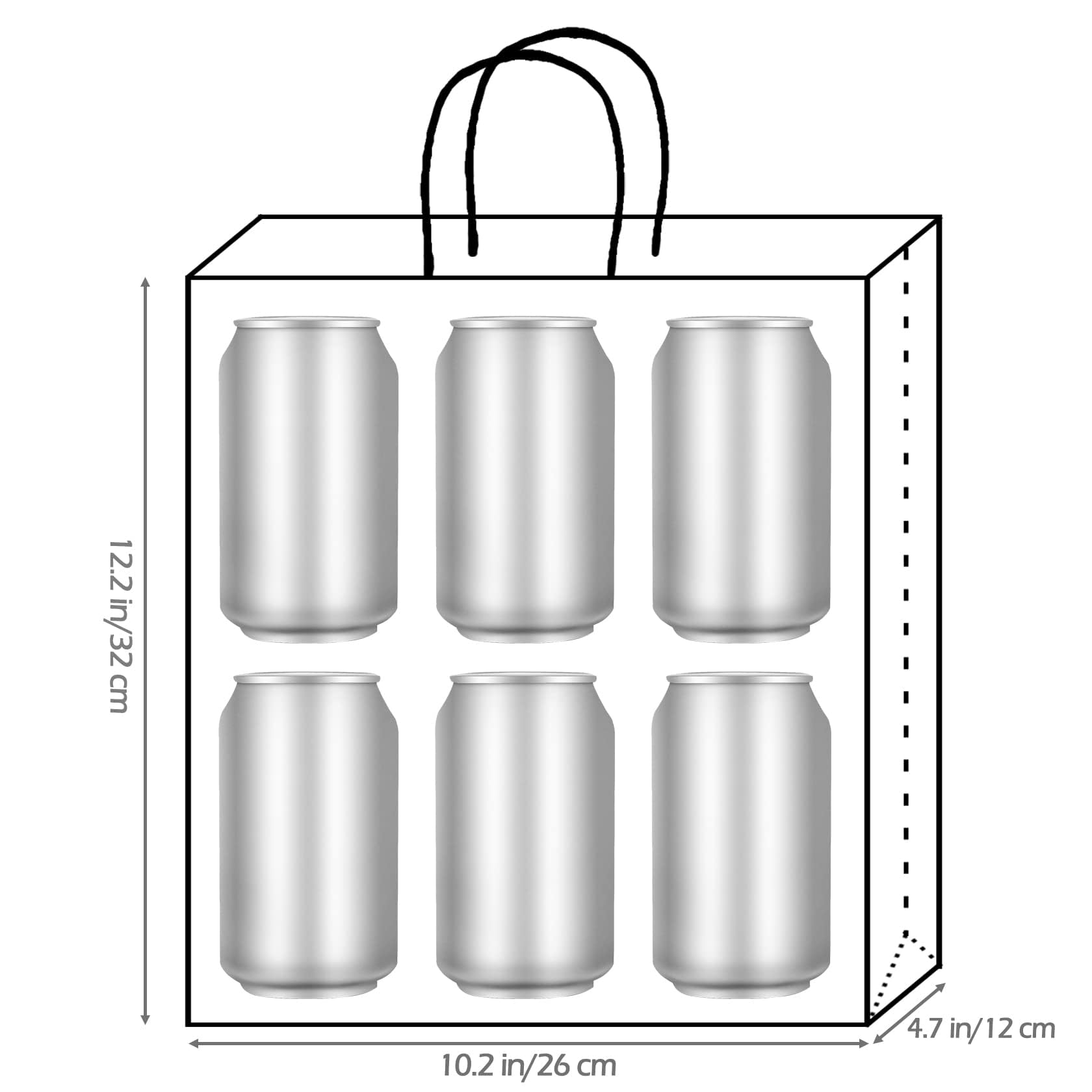 AZOWA Blue Gift Bags Large Kraft Paper Bags with Handles (33 x 26 x 12 CM, Blue, 25 Pcs), L (Pack of 25) - Image 3
