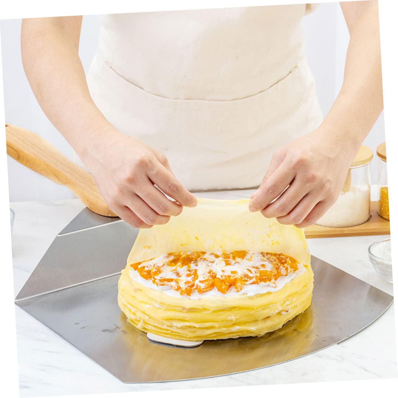 ABOOFAN Pizza Transfer Spatel Faltbar Für Zuhause Kuchenspatel Küchenschaufel Backzubehör Pizza Spatel Schaufeln Einfach Zu Verstauen Zum Transportieren Von Gebackenem Kuchen