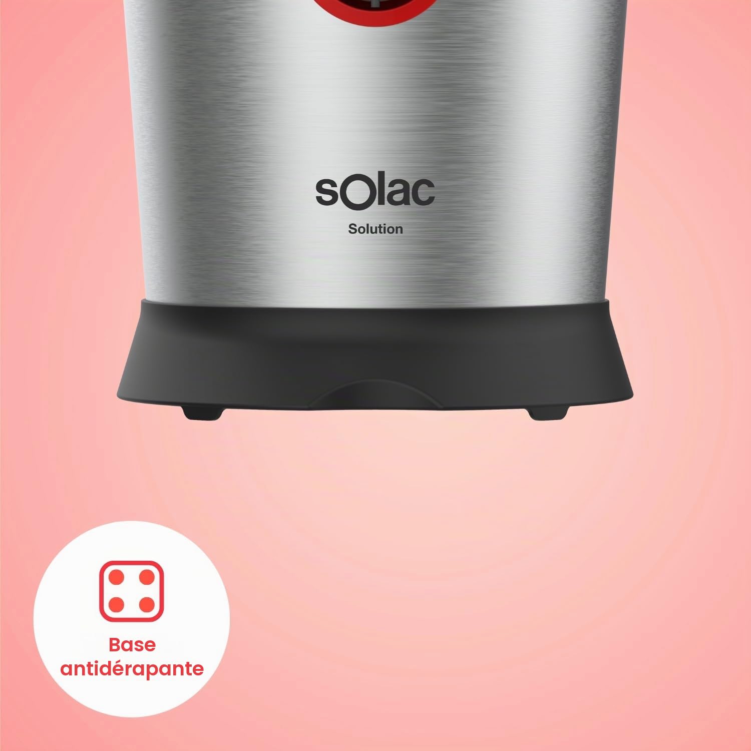 Solac Solution - Presse-agrumes à levier, 600 W, acier inoxydable, 2 cônes