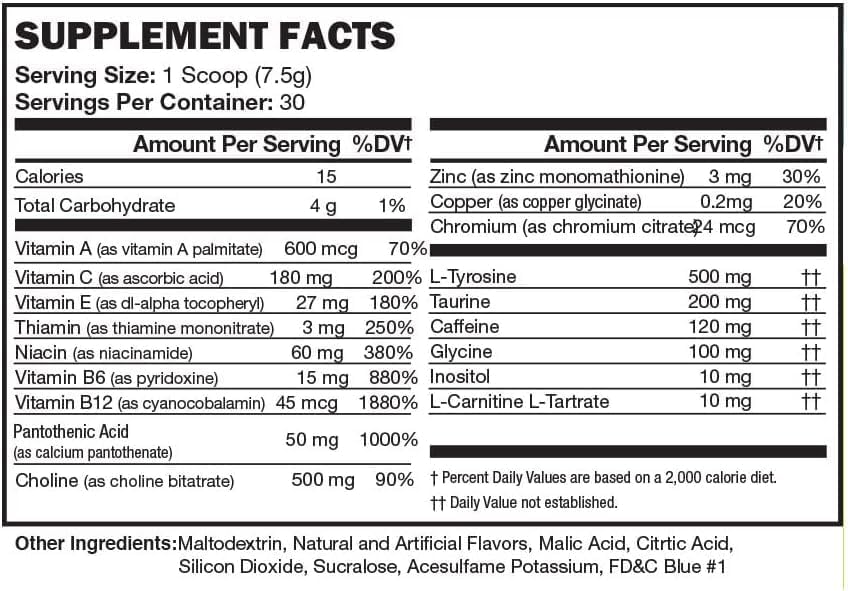 Miniatura 2 de Morning Buzz Bebida energética en polvo mezcla de bebidas energéticas de nutrición deportiva apoya el metabolismo de la claridad mental 8 onzas 30