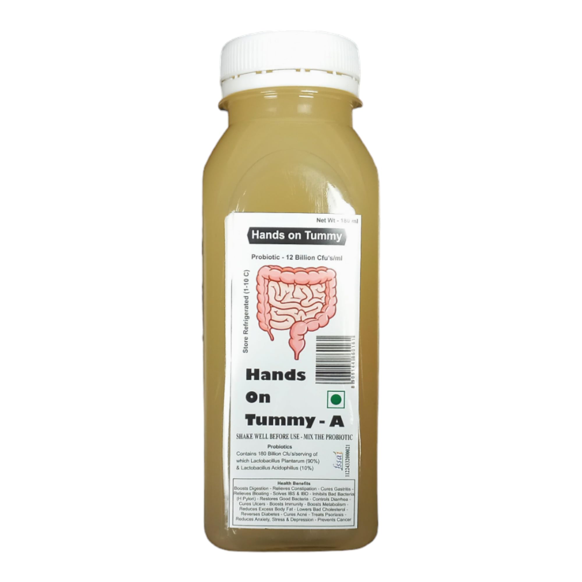 Hands On Tummy (A) - HOT(A) - Fortified (Probiotic + Prebiotic) Sauerkraut Liquid For Gastro-Intestinal Health - Probiotic Drink (180 ml) (B0CTYJJBWZ) Amazon Price History, Amazon Price Tracker