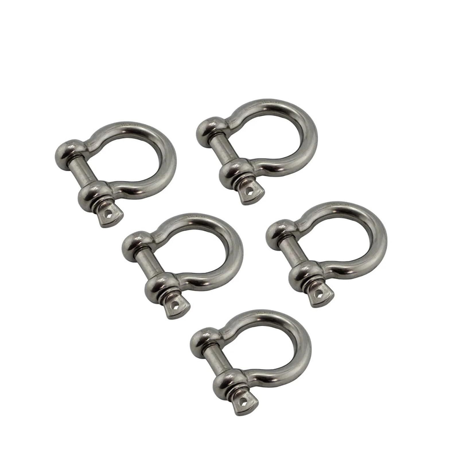 SchäKel Bogenschäkel Aus 304 Edelstahl Mit Schraubstift, Rigging-Hardware, 4 Mm, 5, 6, 8, 10, Abschleppschäkel for Überlebensarmbänder(5 Pieces,10mm)