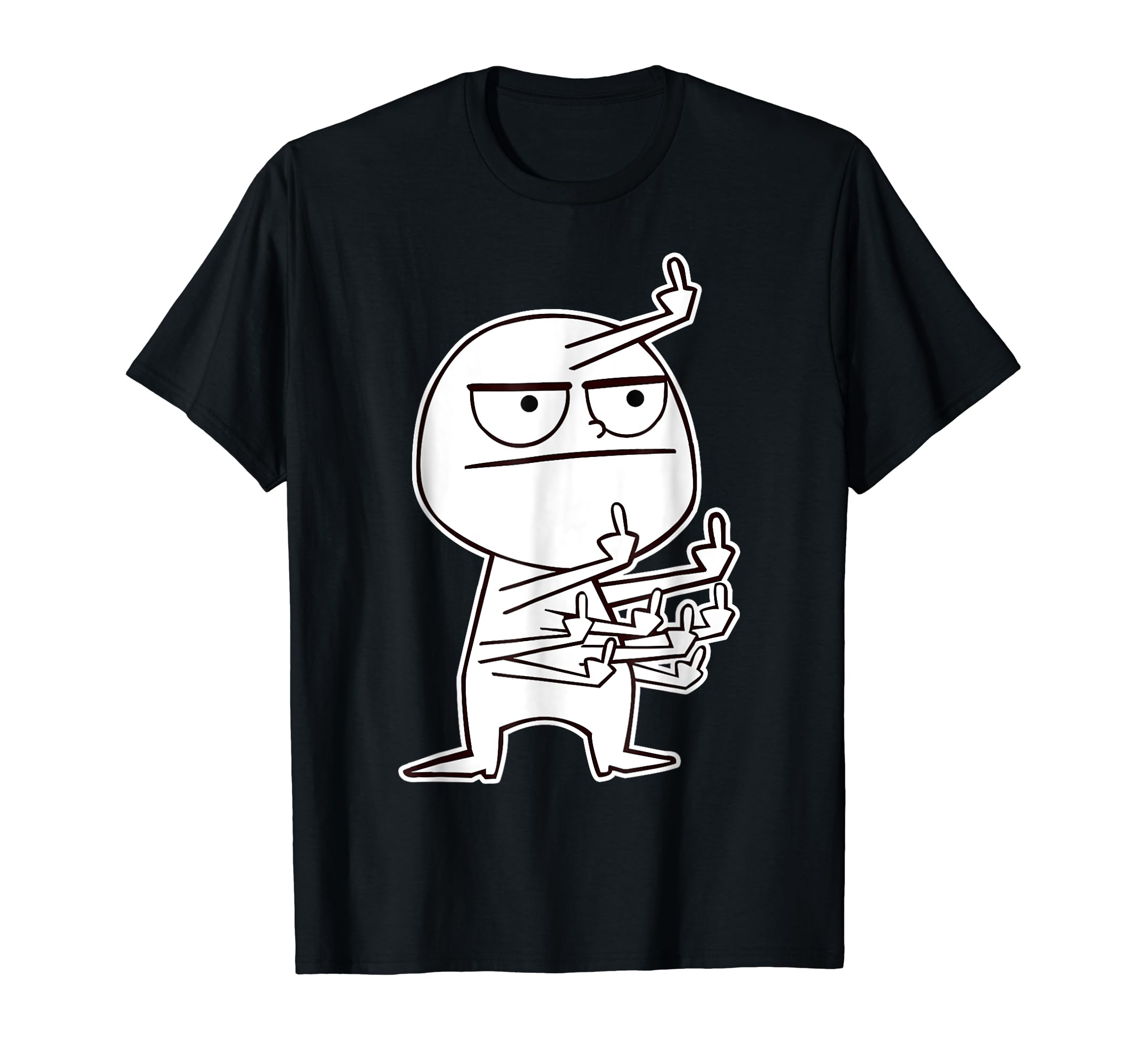 Middle Finger Maniac funny T-Shirt