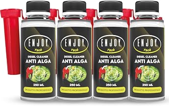 ENJOY TECH Diesel Algae Protector 4 x 250 ml | Additive for Diesel and Biodiesel | Prevents Algae, Mould and Bacteria in Tanks, Healing and Preventive Action | Made in Italy