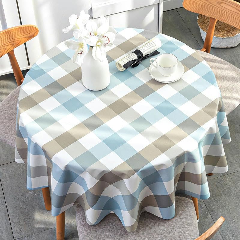 Nappe ronde PVC essuyer propre : revêtement étanche et durable pour table de maison