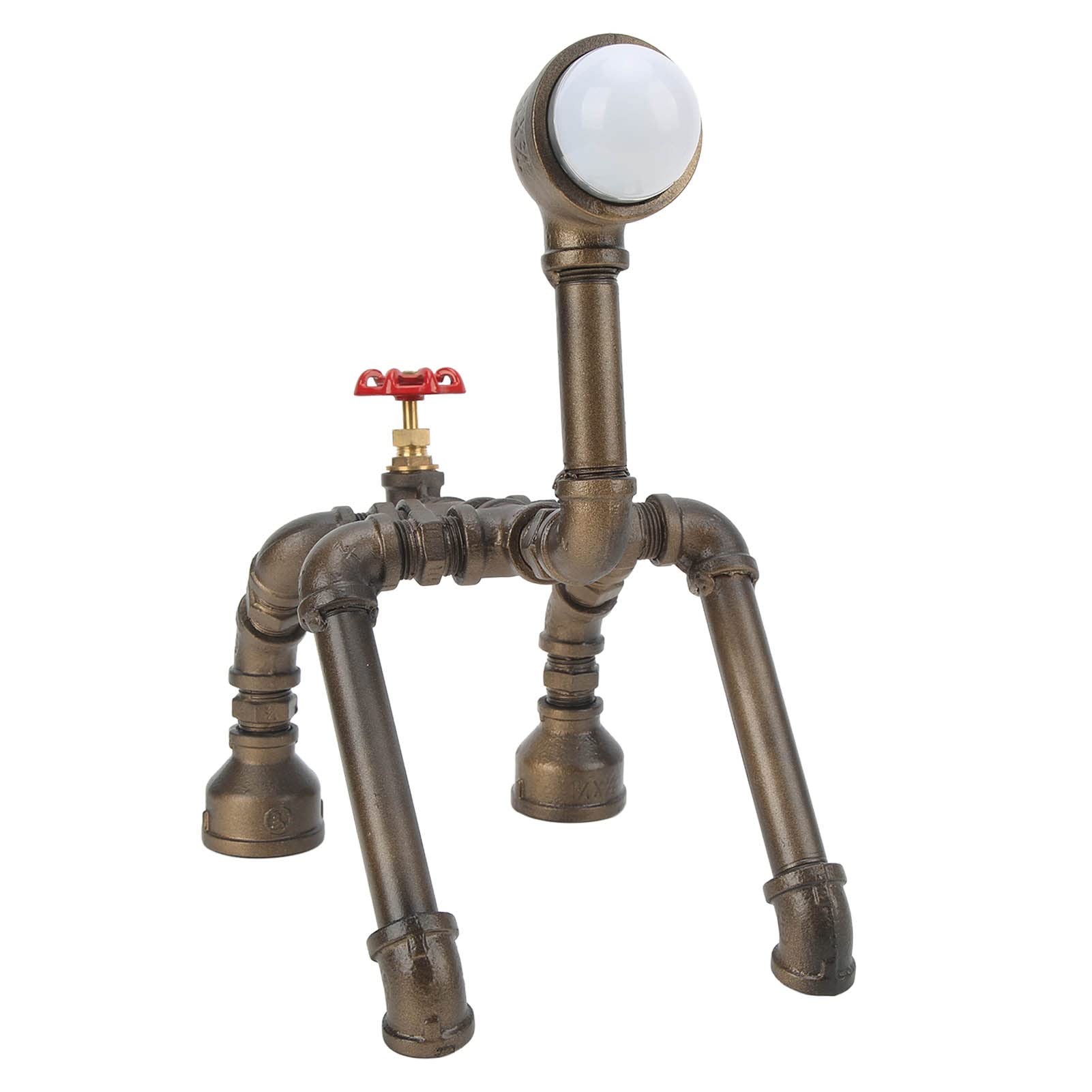 FTVOGUE Lampada Steampunk Lampada da Tavolo Industriale a Tubo da Tavolo