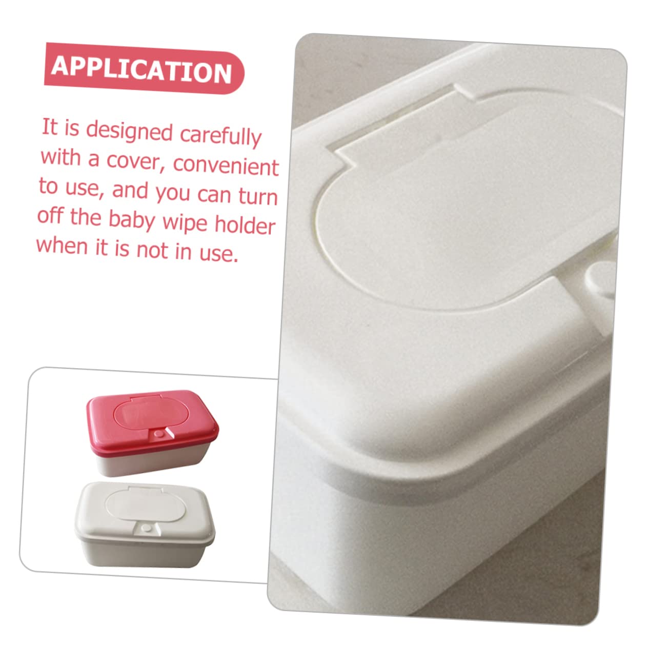 Cabilock 2pcs Wipe Box Baby Wipes Dispenser Container Baby Travel Wipes Wipe Container Lightweight Wipes Pouch Tissue Holder Carry Tissue Box Wipe Cloth Suitcase Bracket