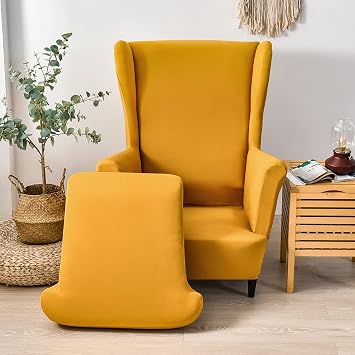 Wingback chair slipcovers armchairs wing chair covers 2 piece wing back armchair covers