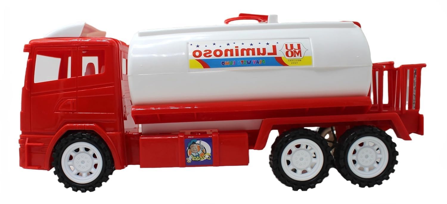 Cojuz Friction Powered Sanitation Water Truck Toy with Lights Music - Multicolor Fire Rescue Vehicle for 3+ Years Boys & Girls ? Fun Educational Play