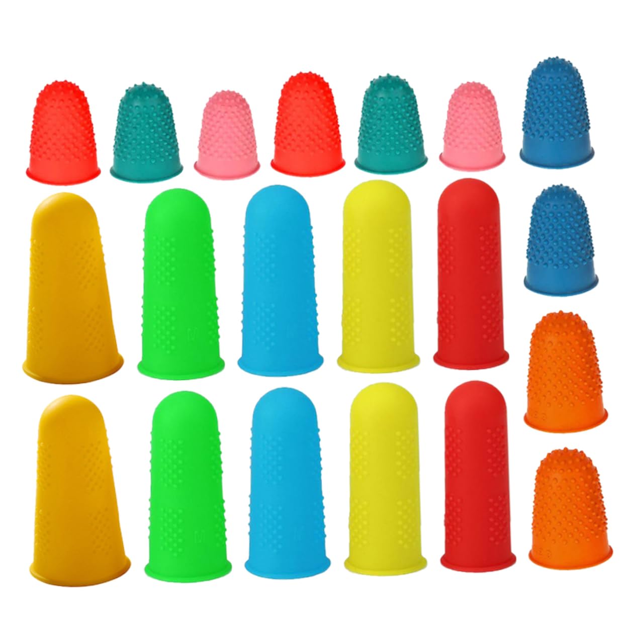Housoutil 20Pcs Wear Resistant Silicone Finger Protectors Compact Home Accessories for Jewelry Handling Office Use and Delicate Components Reusable Elastic Design