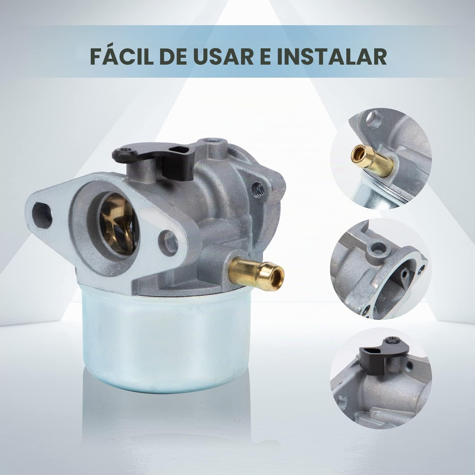 Kit de carburador 799868 con Bombilla de imprimación y Filtro de Aire para Motores Briggs & Stratton 4-7HP cortacésped 498170 497586 497314