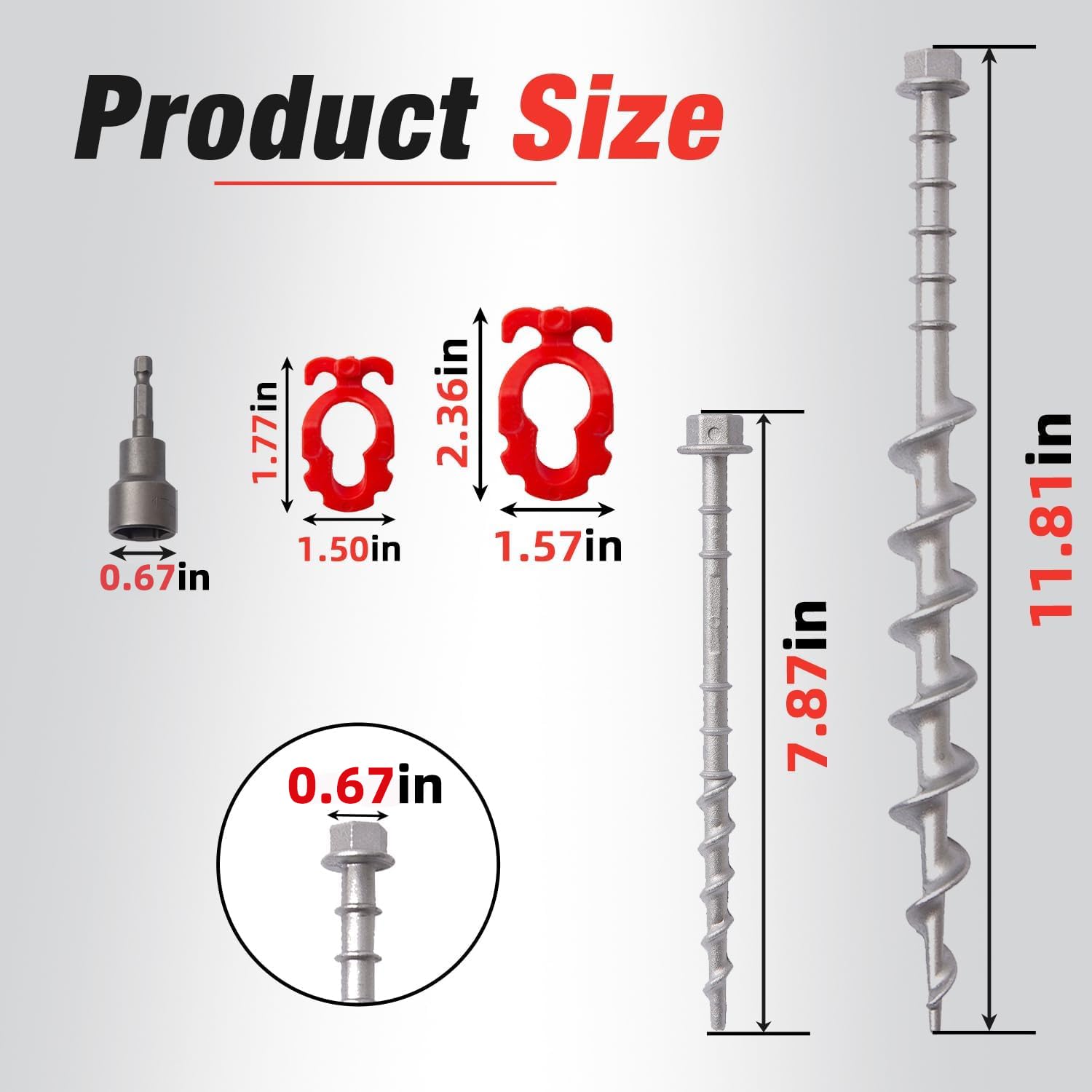 GarfatolRv Ground Anchors Non-Rust Cast Aluminum Tent Stakes Heavy Duty Metal Tent Stakes Pegs Ideal for Securing Animals, Tents, Canopies, Sheds, Car Ports, Swing Sets Outdoors