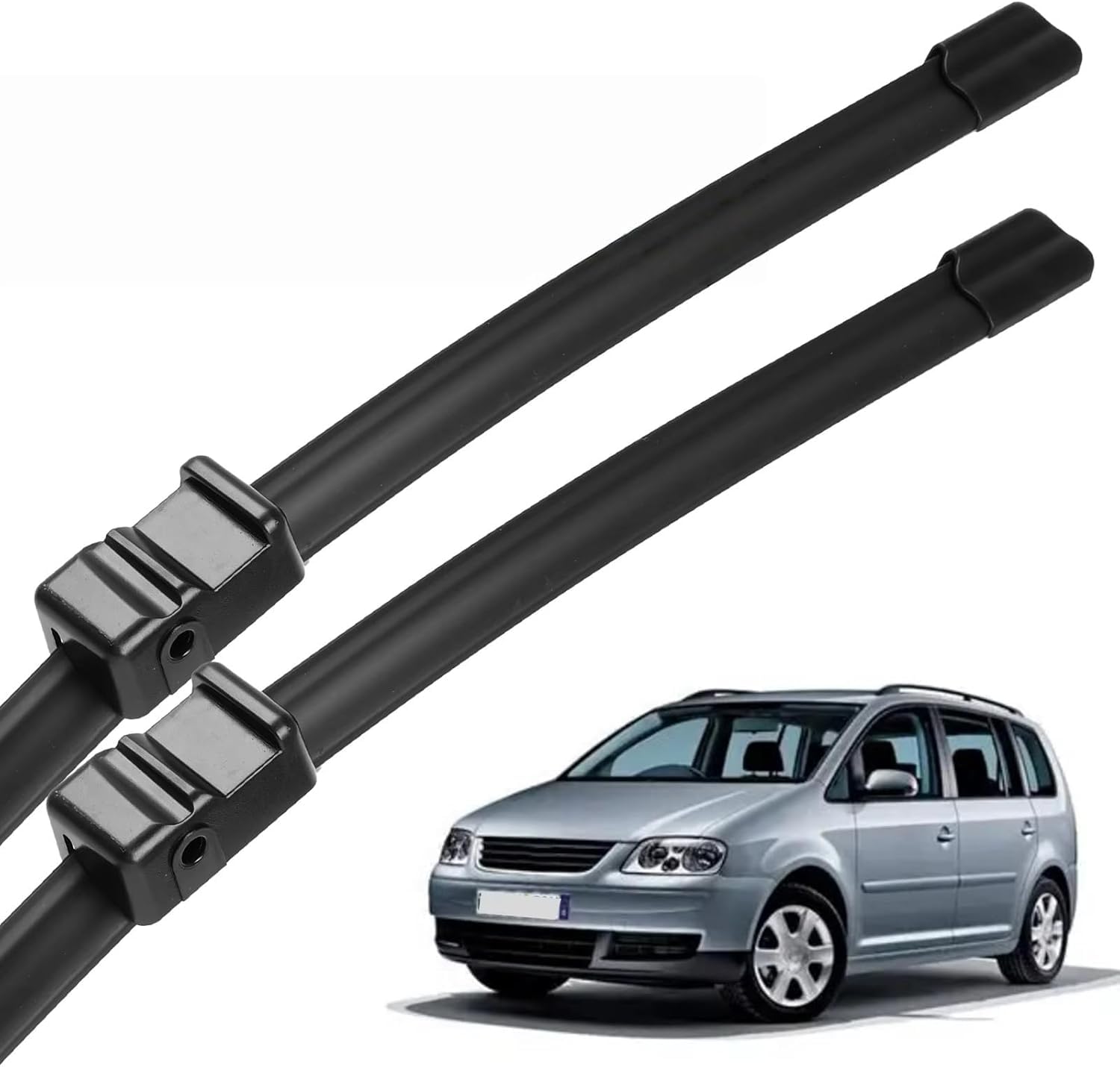 liufangfc Front Windscreen Beam Wipers for VW Touran 2003-2006 28"+28", Set of 2 Replacement Blades with Pre-assembled Adapter, Only for Right-Hand Drive (UK)