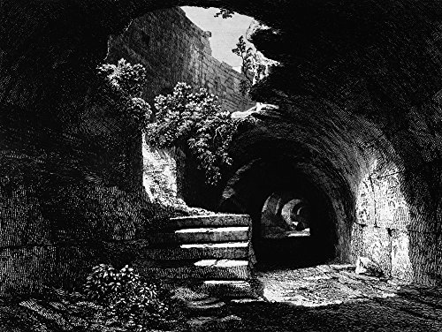 Rome Colosseum 1840 Nthe Upper Corridor Of The Colosseum In Rome Overgrown With Vines And Shrubs Line Engraving English 1840 Poster Print by (18 x 24)