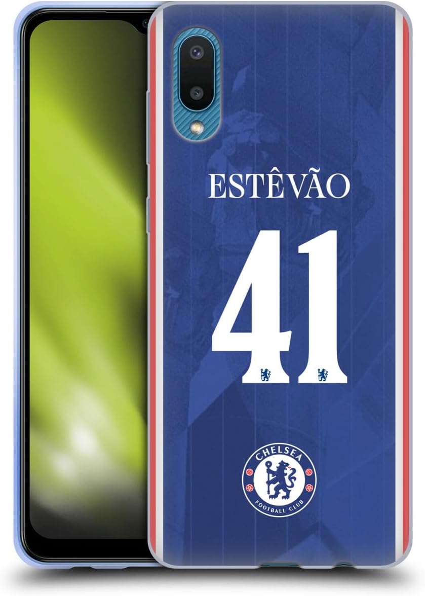 Head Case Designs Officially Licensed Chelsea Football Club Estêvão Willian 2025/26 Players Home Kit 2nd Group Gel Case [Military Grade Protection] Compatible With Samsung Galaxy A02/M02 (2021)