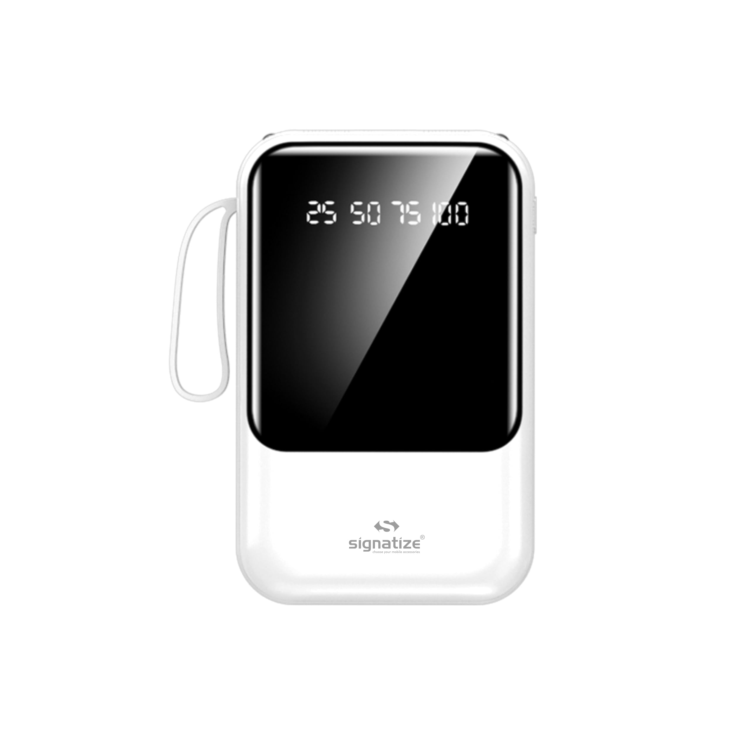 Signatize 10000mAh Power Bank, 22W Fast Charging, LED Display, Multiple USB Ports, Smart Chip Technology (White)-image-25