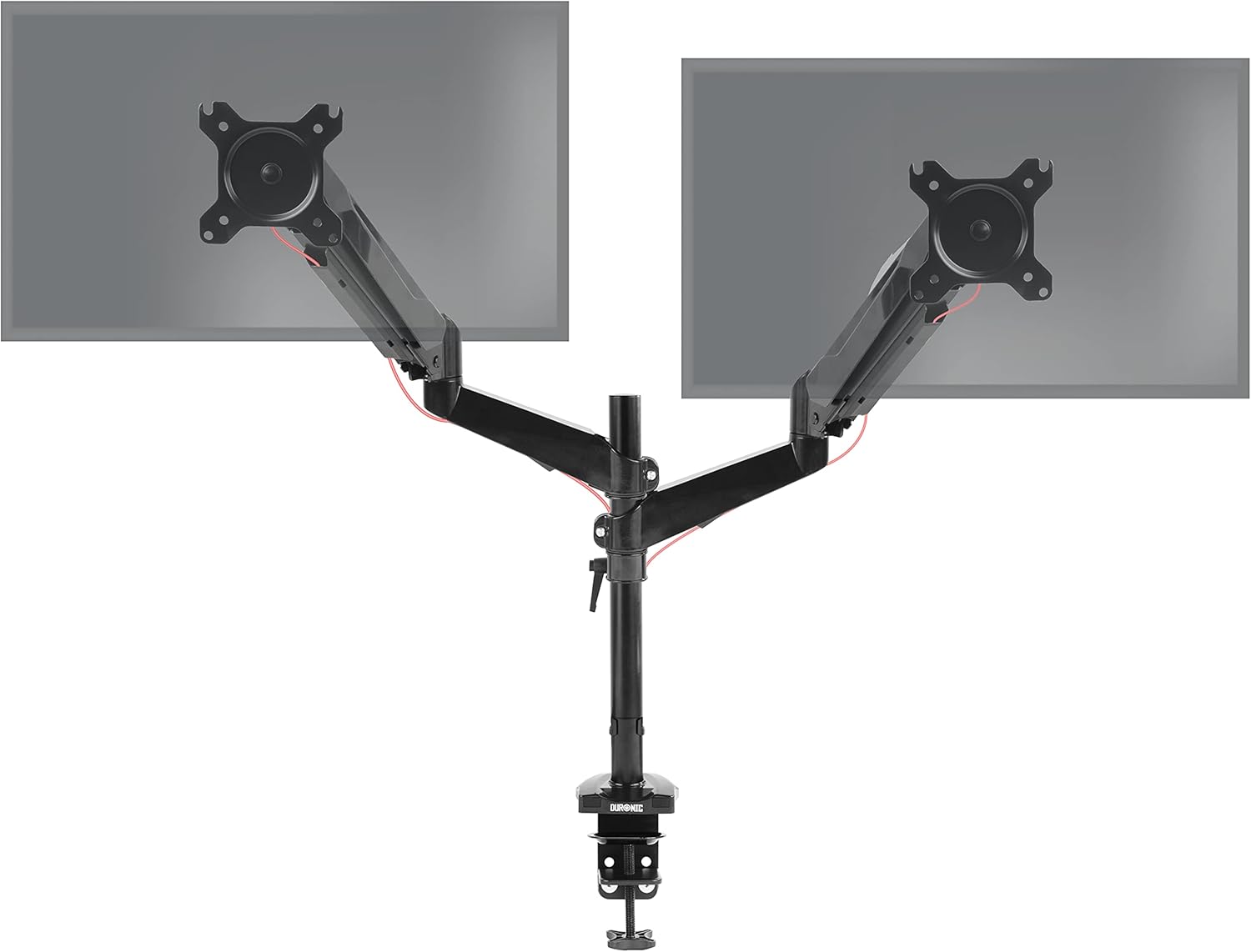 Duronic GasPowered Monitor Arm Stand DMG52 Double PC Desk Mount