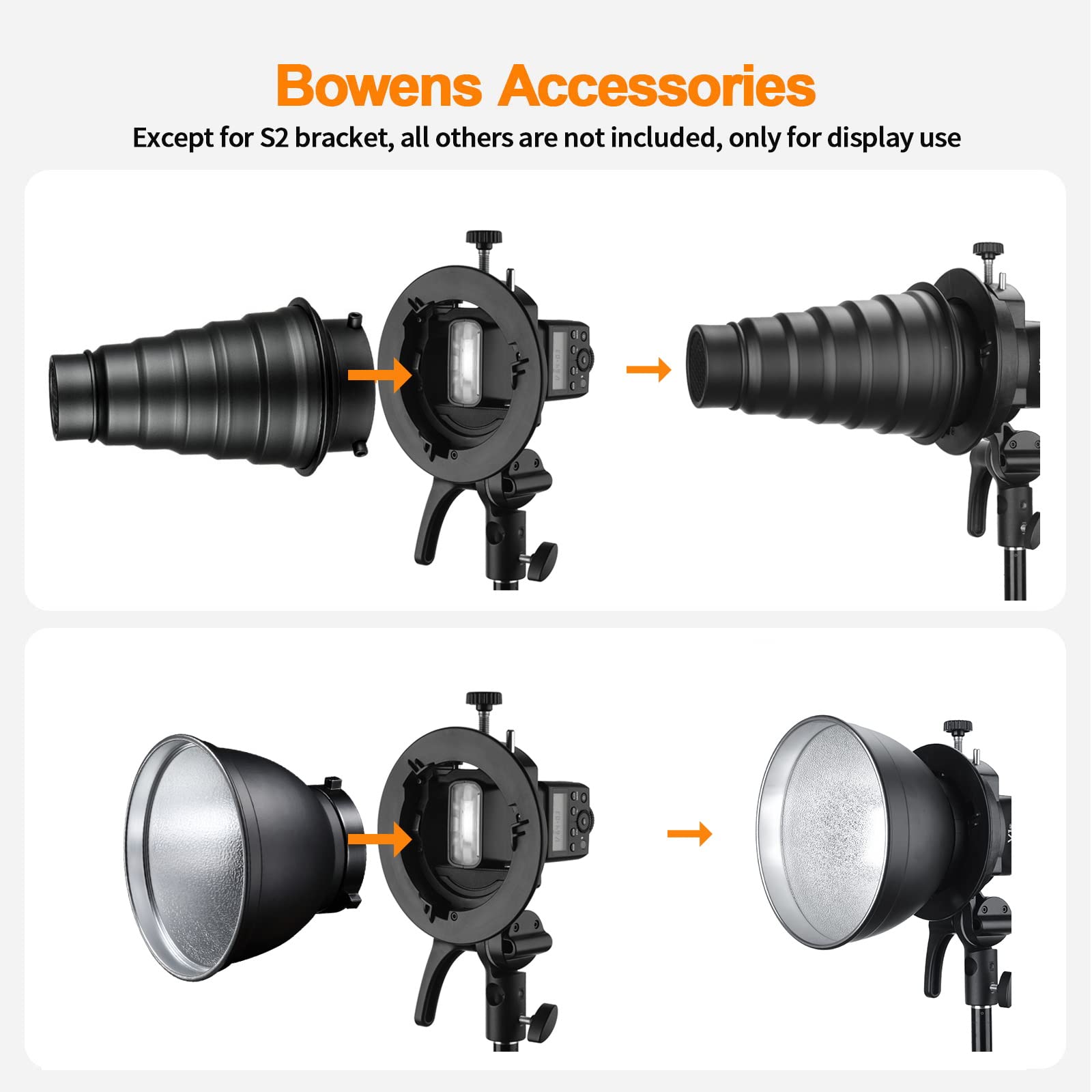 Godox Softbox pieghevole portatile con staffa S2 Speedlite Bowens e griglia a nido d'ape per studio fotografico, flash stroboscopico, Speedlite Speedlight, 80 x 80 cm