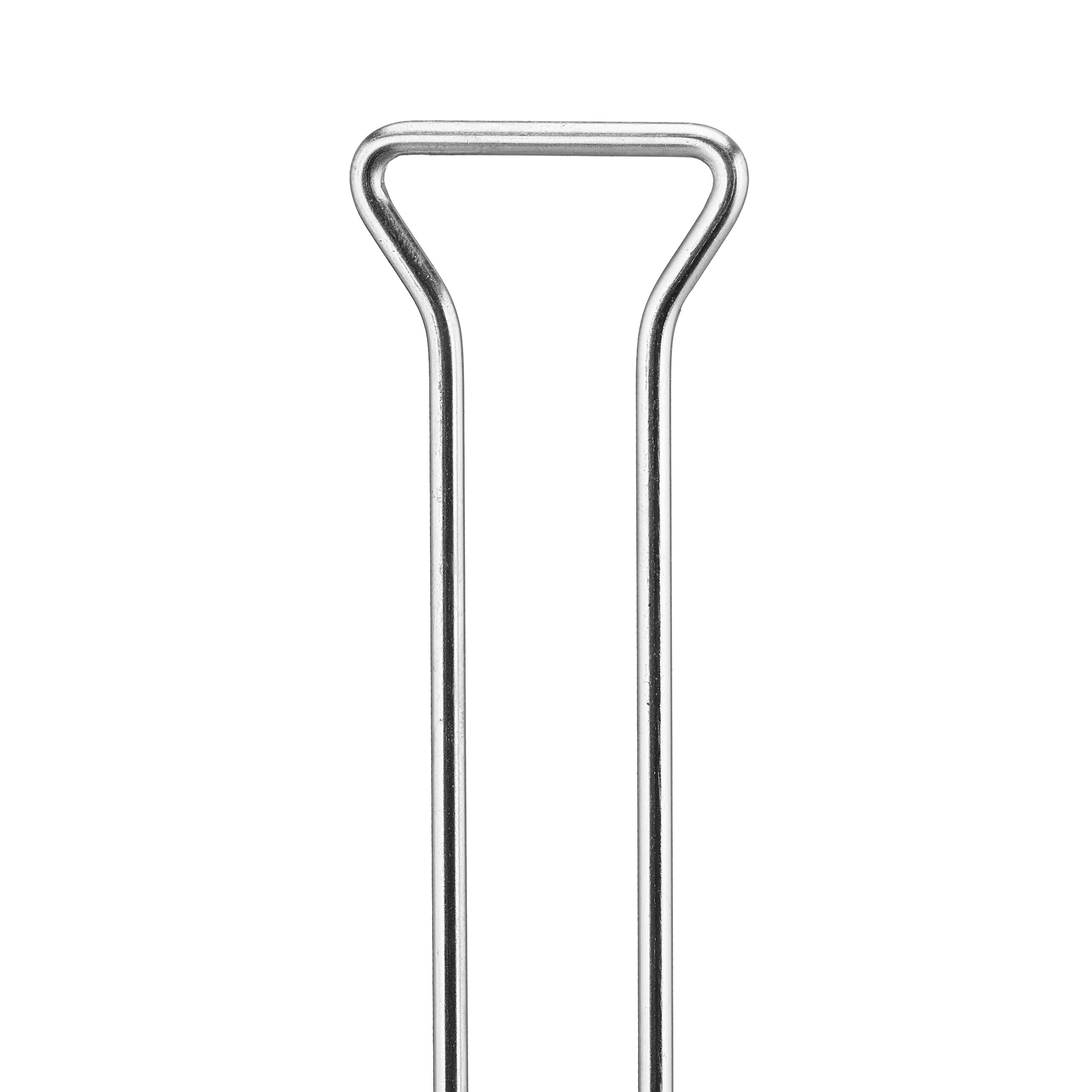 Relaxdays Set 6 Cestelli per Barbecue, Graticola Pesce Grigliato, Girarrosto Griglia in Acciaio Inox L: 54 cm, Argentato