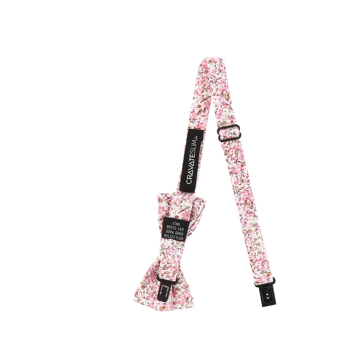 Krawatte Slim Schleife für Jungen, Altrosa und Weiß – Schleife für Kinder, rosa antik mit Blumen – Hochzeit Champeter – Brautjungfer Taufe, Blumenmotiv Krawatten