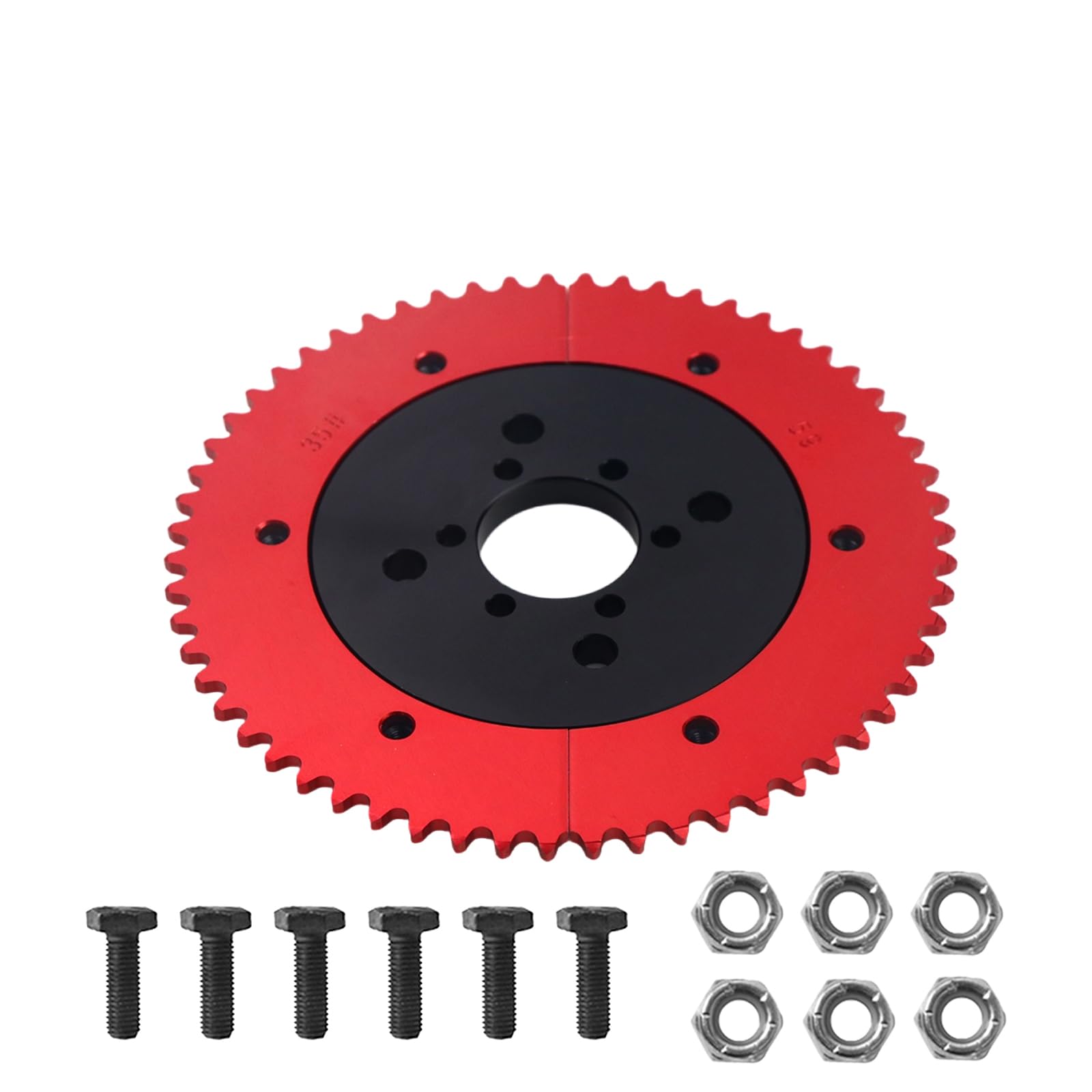 VCUJSUC Universal 35 Chain 59T Split Sprocket with Adapter for Predator 212cc 196cc 79cc Go Kart Mini Bike CT200U-EX CT200U BT200X CT100U MB200 MBX11