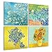 Giallobus - 4 Multi Pannello Art Board - Vincent Van Gogh - Le opere più Belle di Van Gogh - Raccolta 3 - Legno MDF - 29,7X29,7-4 pz.