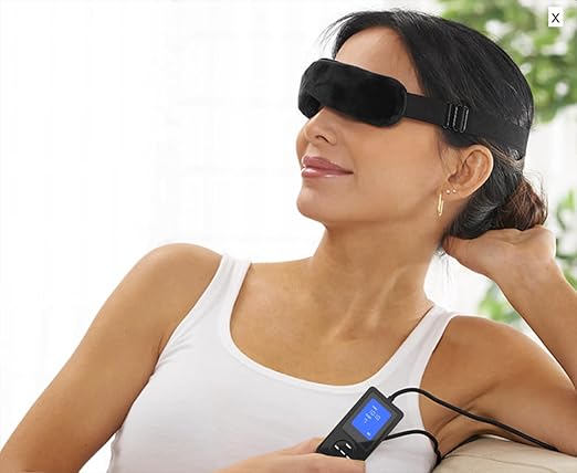 ELECTRIC HEATED DRY EYE MASK - WARM EYE COMPRESS - GUARANTEED RELIEF FOR YOUR IRRITATED, GRITTY, PUFFY, COMPUTER STRAINED, ITCHY EYES & STYES. PATENTED. AS FEATURED ON CNN & CBS NEWS
