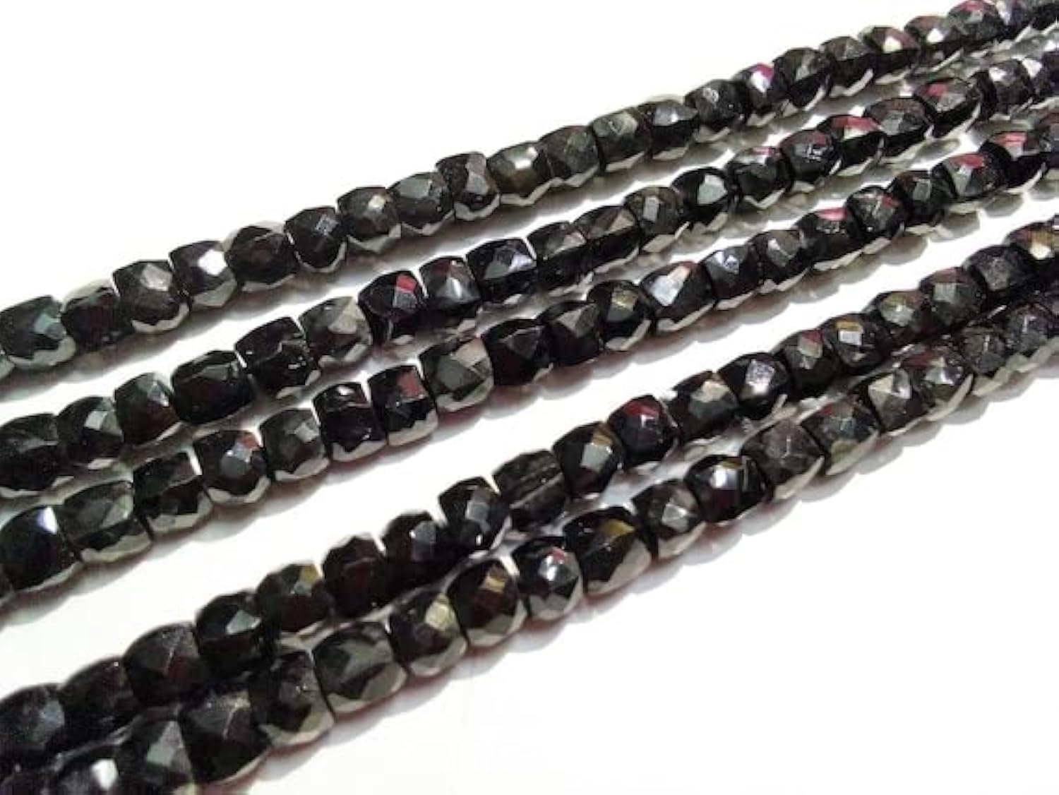 Spinelle noir perles en vrac facettées 5-6mm fil de pierre naturelle