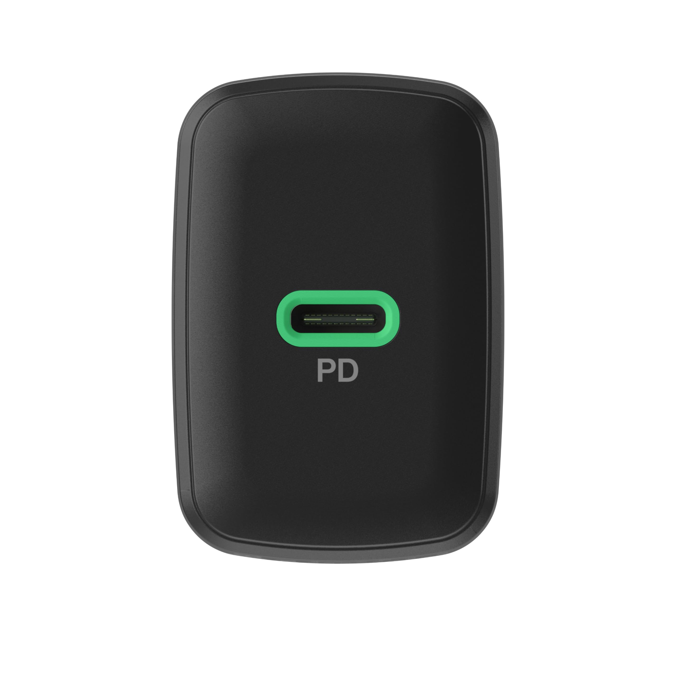 Greencell PowerSource Solo30 czarna ładowarka 30 W USB-C Power Delivery kompaktowa ładowarka z USB-C do iPhone 16, iPad Pro kompatybilna z iPhone 16/15/15 Plus/iPhone iPad