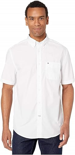 Tommy Hilfiger - Camisa de manga corta abotonada para hombre