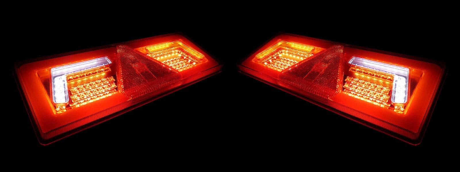 2 luci posteriori a LED da 12 V, luci posteriori multifunzionali per rimorchio di camion trattore