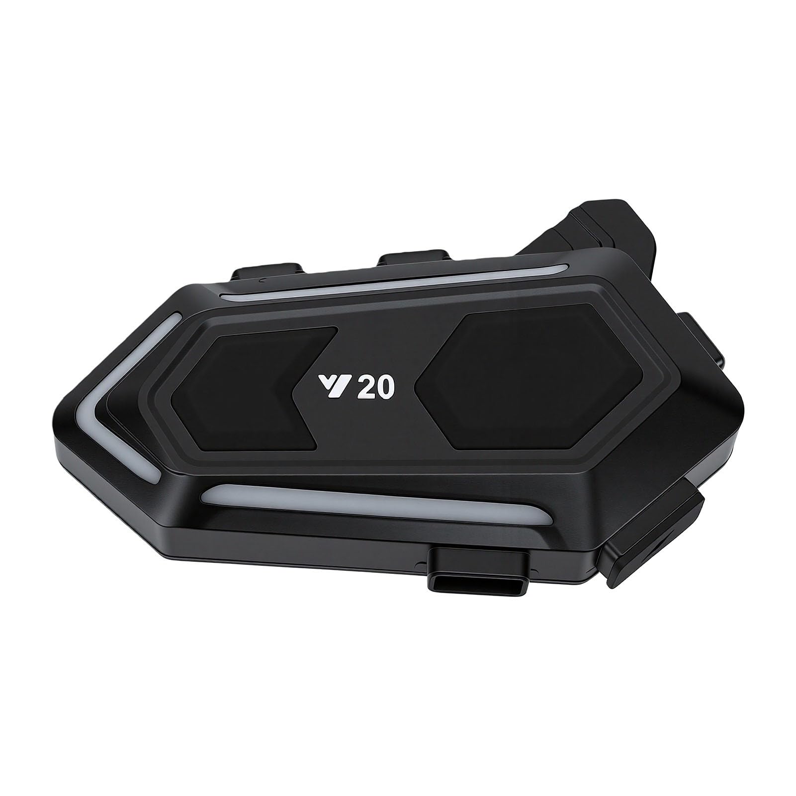 Jiawu Auricolare Bluetooth per Casco Bluetooth Avanzato 5.3 con Esperienza Sonora Coinvolgente per la Guida in Moto Resistente All'acqua IPX6