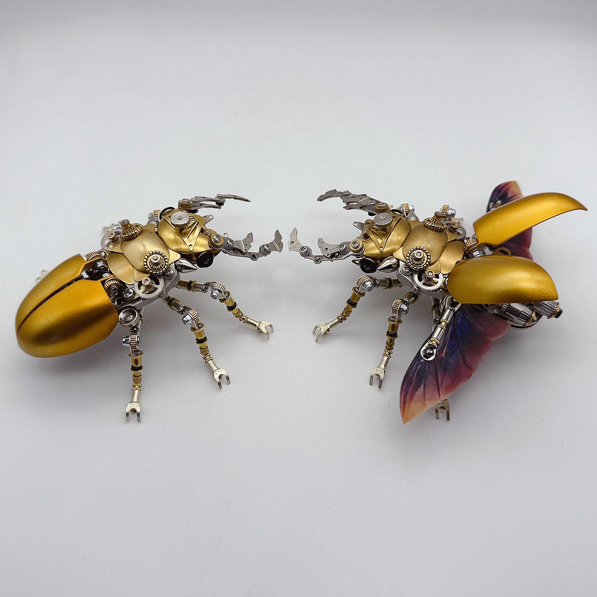 3D Metall Puzzle Insekten, Steampunk Bug Mechanisch Giraffen-Riesenbockkäfer Modellbausatz, DIY Montageblock Puzzle Geschenk Schreibtischdekoration (370 Teile)