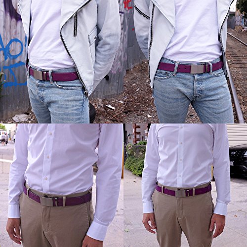 Falari Men's Full Grain Leather Belt, Classic Dress Belt3