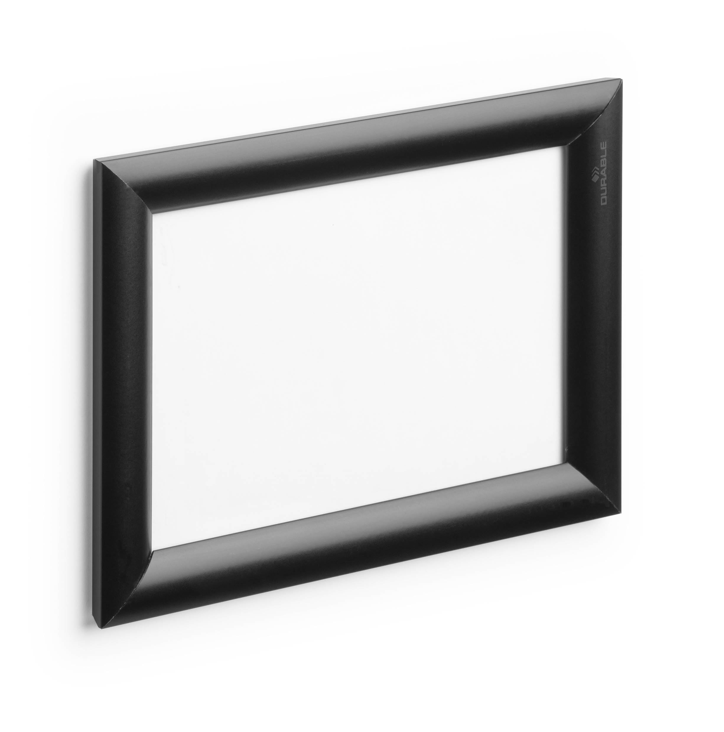 Durable Marco plegable de aluminio A5, marco para pegar o atornillar, 1 pieza, negro, 479501