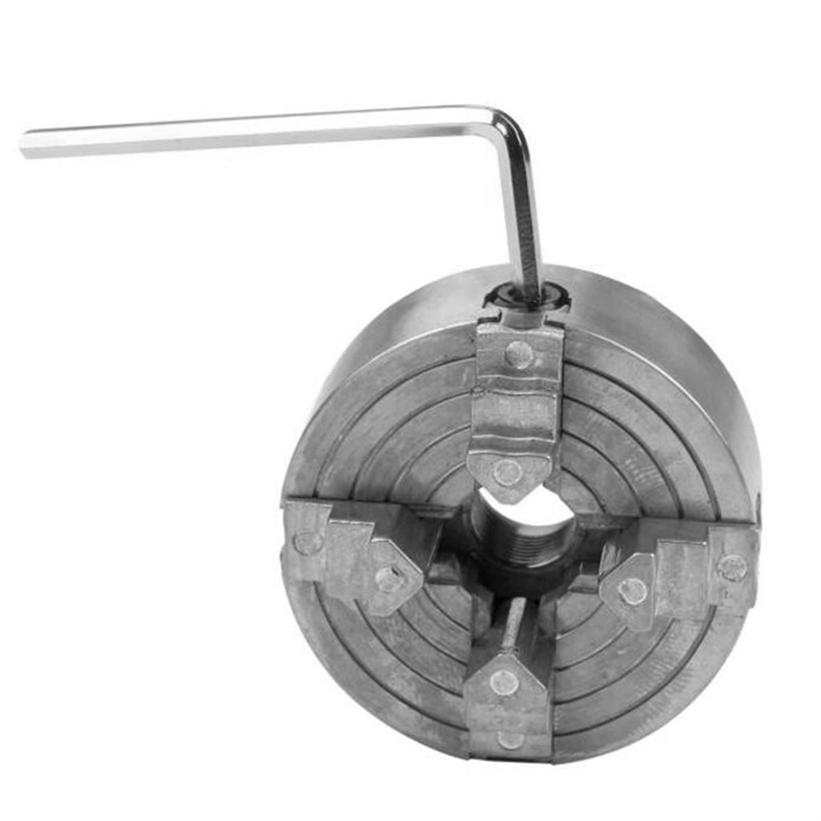Mandril de Torno, 3/4 Garra Mini Chuck Metal Torno de cuatro mandíbulas Clamp madera Herramienta Agocineo CHUCK CONJUNTO DE PIEZAS TORNO Bricolaje metal T(4-Jaw Z011A)