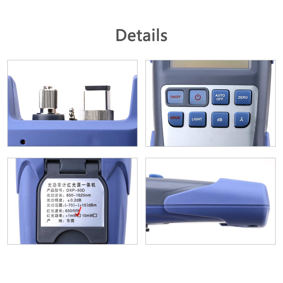 Misuratore di potenza ottica portatile all-in-one da 1 km da -70 a +10 con connettore SC e FC e tester visivo del cavo in fibra ottica localizzatore di guasti