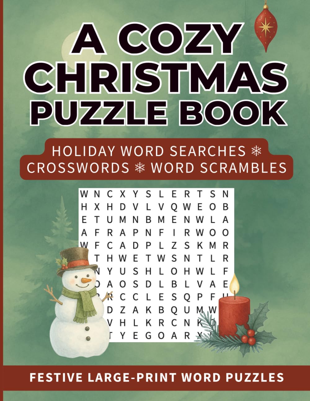 A Cozy Christmas Puzzle Book: Holiday Word Searches, Crosswords, & Word Scrambles (Hearthfire Companions)