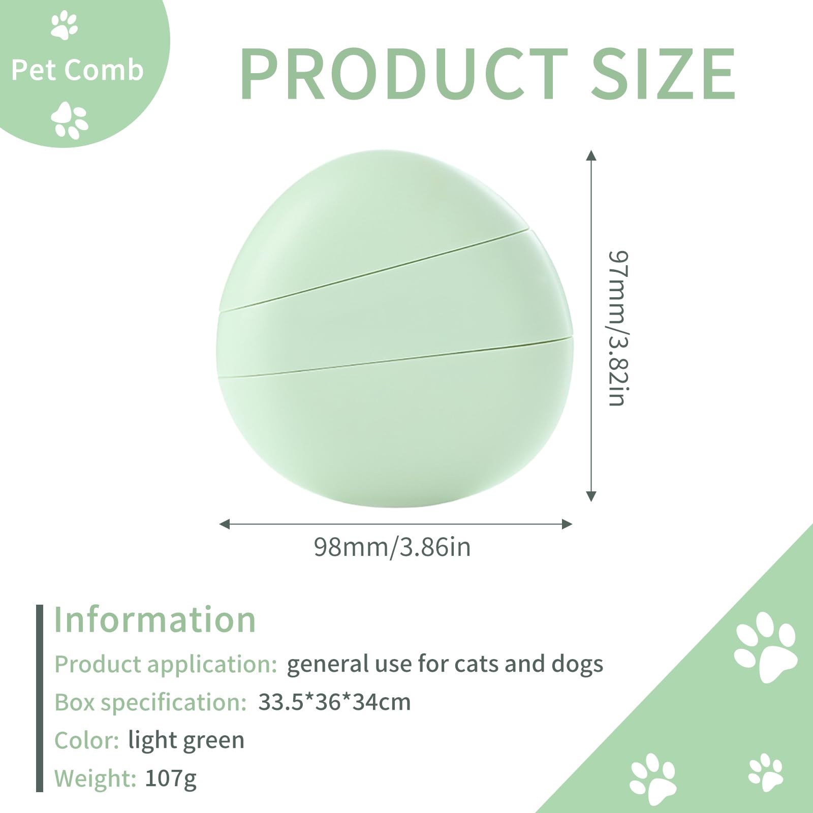 Brosse de Massage 4 en 1 pour Animaux de Compagnie, Brosse Chat, Brosse pour Chien, Brosse Chat Poil Longs et Courts, Brosse Universelle pour Animaux de Compagnie