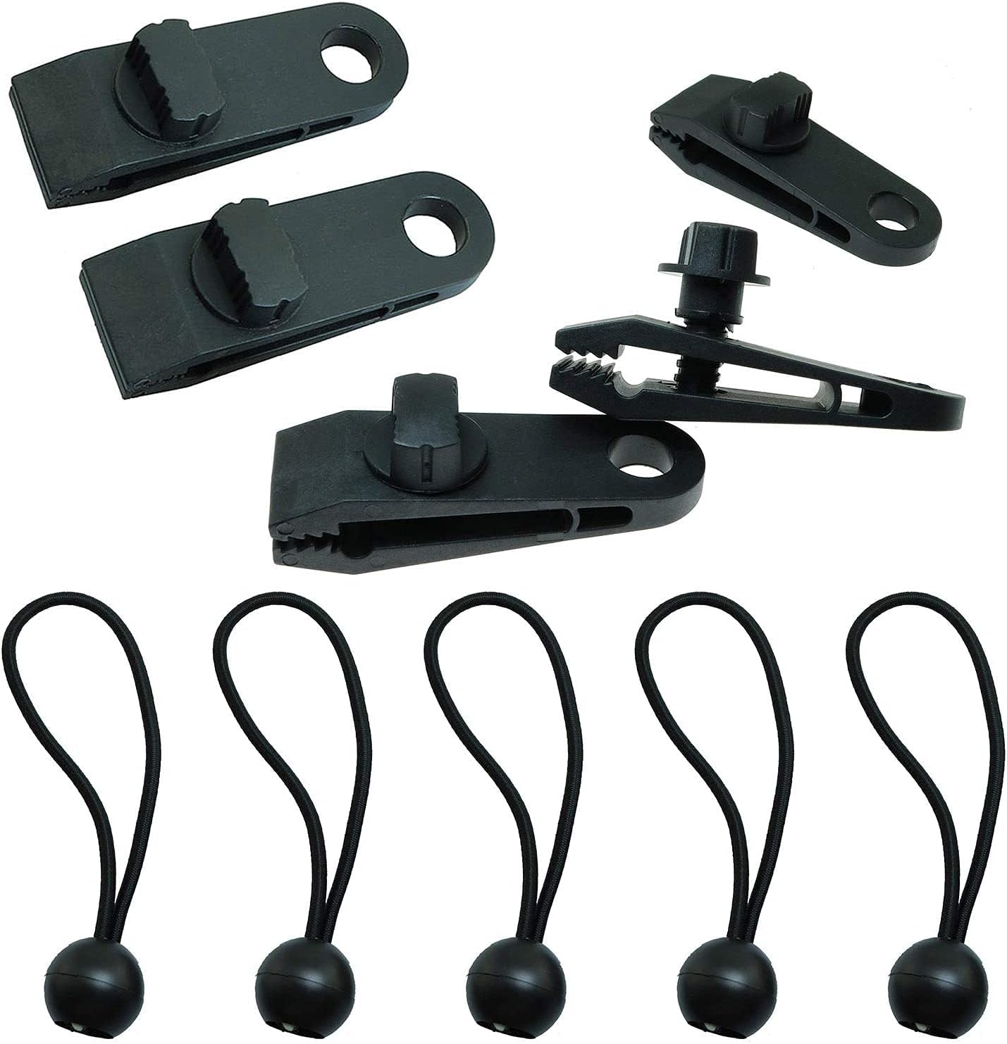 Longdex Tarp Clip 5 Sets Black MultiPurpose Tarp Fasteners