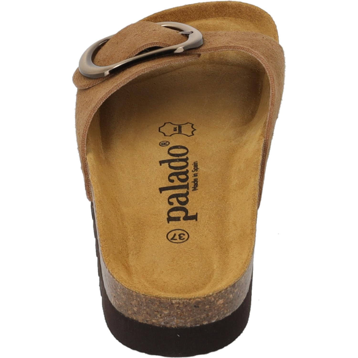 Palado Damen Pantoletten Malta OGS MP Premium Leather - Sandalen Made in Spain - elegante Hausschuhe mit Kork-Fußbett - modische Sommerschuhe