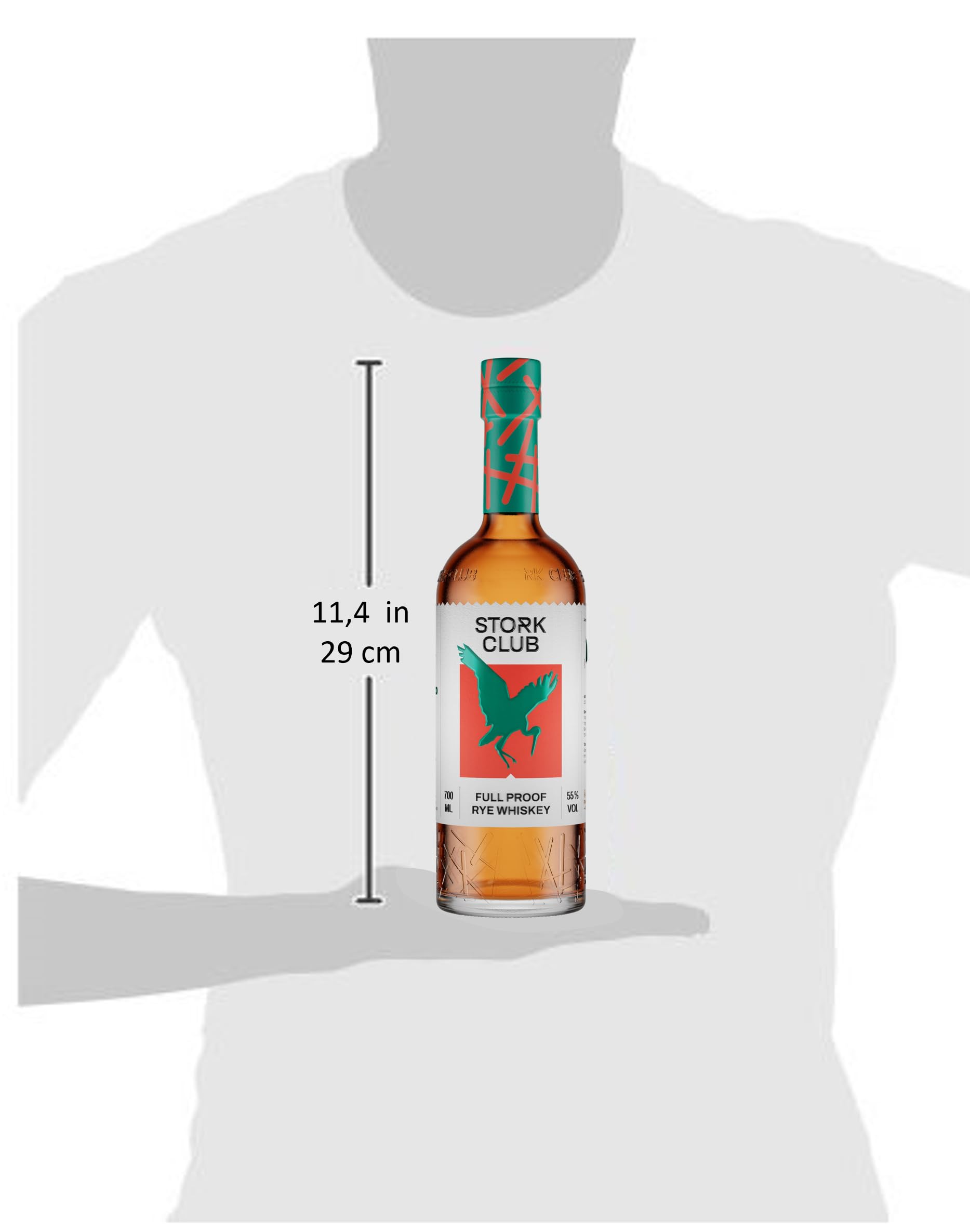 STORK CLUB Full Proof German Rye Whiskey (1 x 0,7 l) – Deutscher Roggen-Whiskey mit 55% vol.