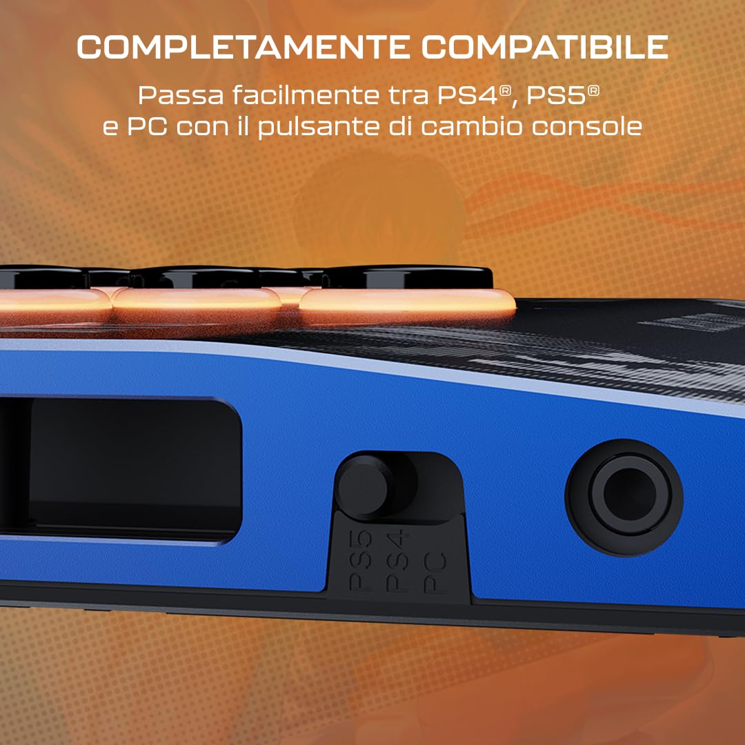 Turtle Beach Victrix Pro KO Leverless Fight Stick - Street Fighter II: Champion Edition, con licenza ufficiale Capcom e PlayStation, compatibile con PS4, PS5 e PC, con switch RGB hot swappable