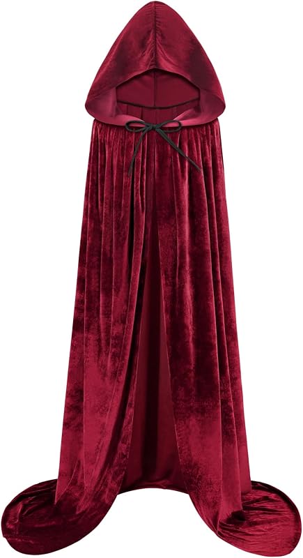 Capa con capucha Sarfel, capa de terciopelo con capucha, capas de Halloween, disfraz de bruja para mujer, capa de vampiro, bata de mago, disfraz de Cosplay para hombres