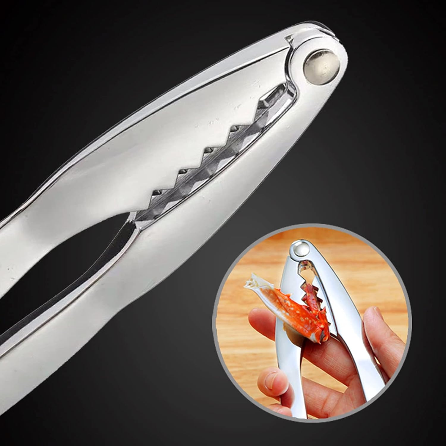 Seafood Tools Set Crab Leg Cracker and Tools Include 1 Crab Biscuit, 1 Crab Leg Fork, 1 Crab Leg Knife and 1 Seafood Scissors Must-Have Seafood Tool for Family Lobster Tools for Eating